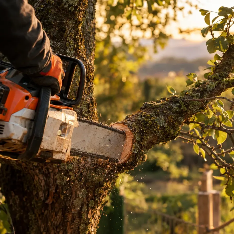 Wes Élagueur, artisan élagueur au travail dans un arbre à Aubagne